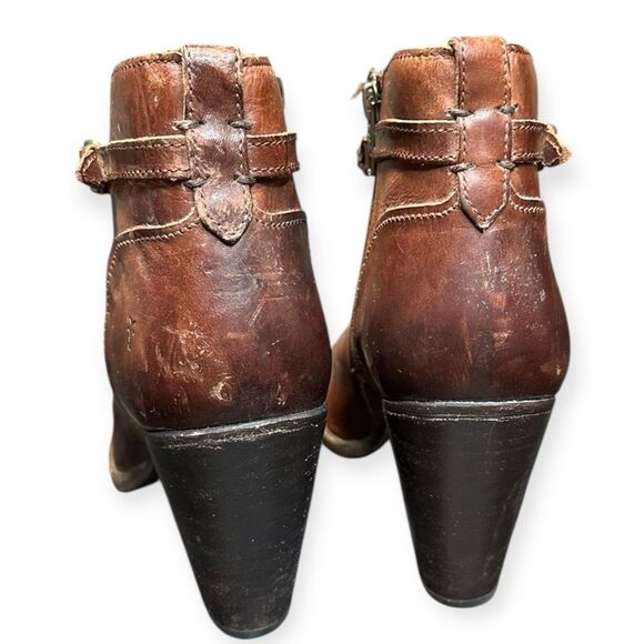 FRYE Women’s Brown Leather Jenny Short Ankle Boots Size 11B - Picture 3 of 9